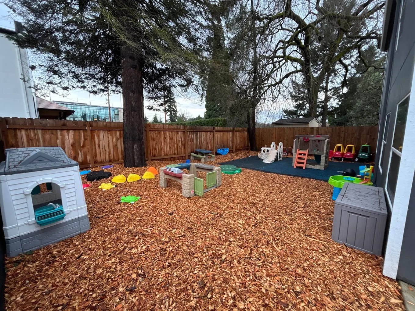 Outdoor play yard at Firefly Family Collective